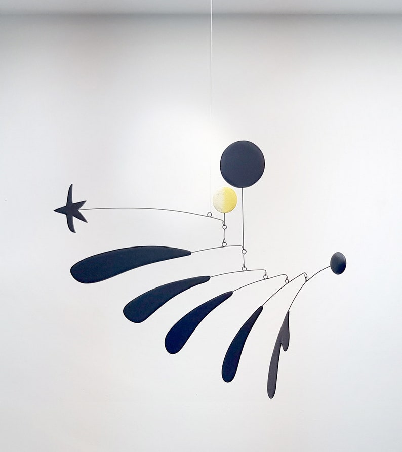 a New Spirit Midcentury Modern Hanging Mobile Art mobile kinetic sculpture home decor image 2