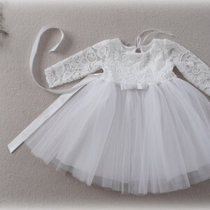 Christening Gown Flower girl dress with lots of tulle and lace