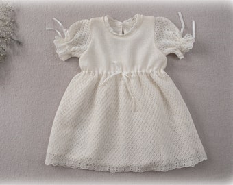 Linen knitted dress Meadchen dress summer dress made of linen sizes 74/80/86
