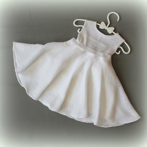 Knitted summer dress, christening dress, cotton wedding dress