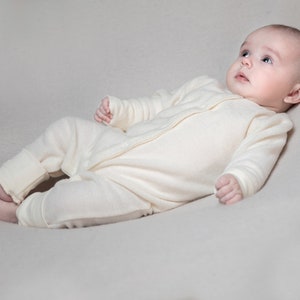 Baby overall made of merino wool terry