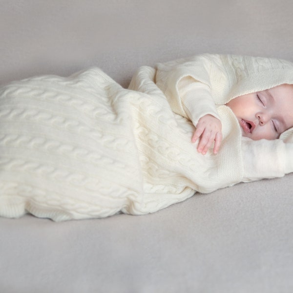 Grown Speckled Merino Baby Blanket - Coffee