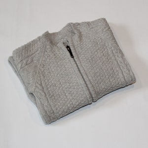 Baby overall knitted overall made of merino wool gray and ecru