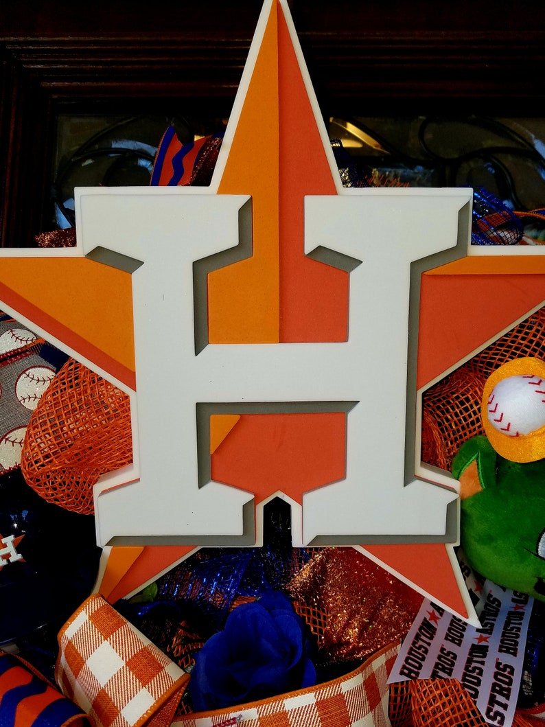 Houston astros decor houston astros wreath astros fan Etsy
