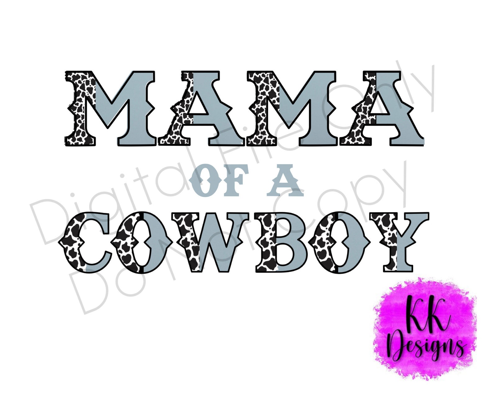 Mama of a Cowboy Cow Print Boy Mom JPG PNG Cutting File Cricut - Etsy