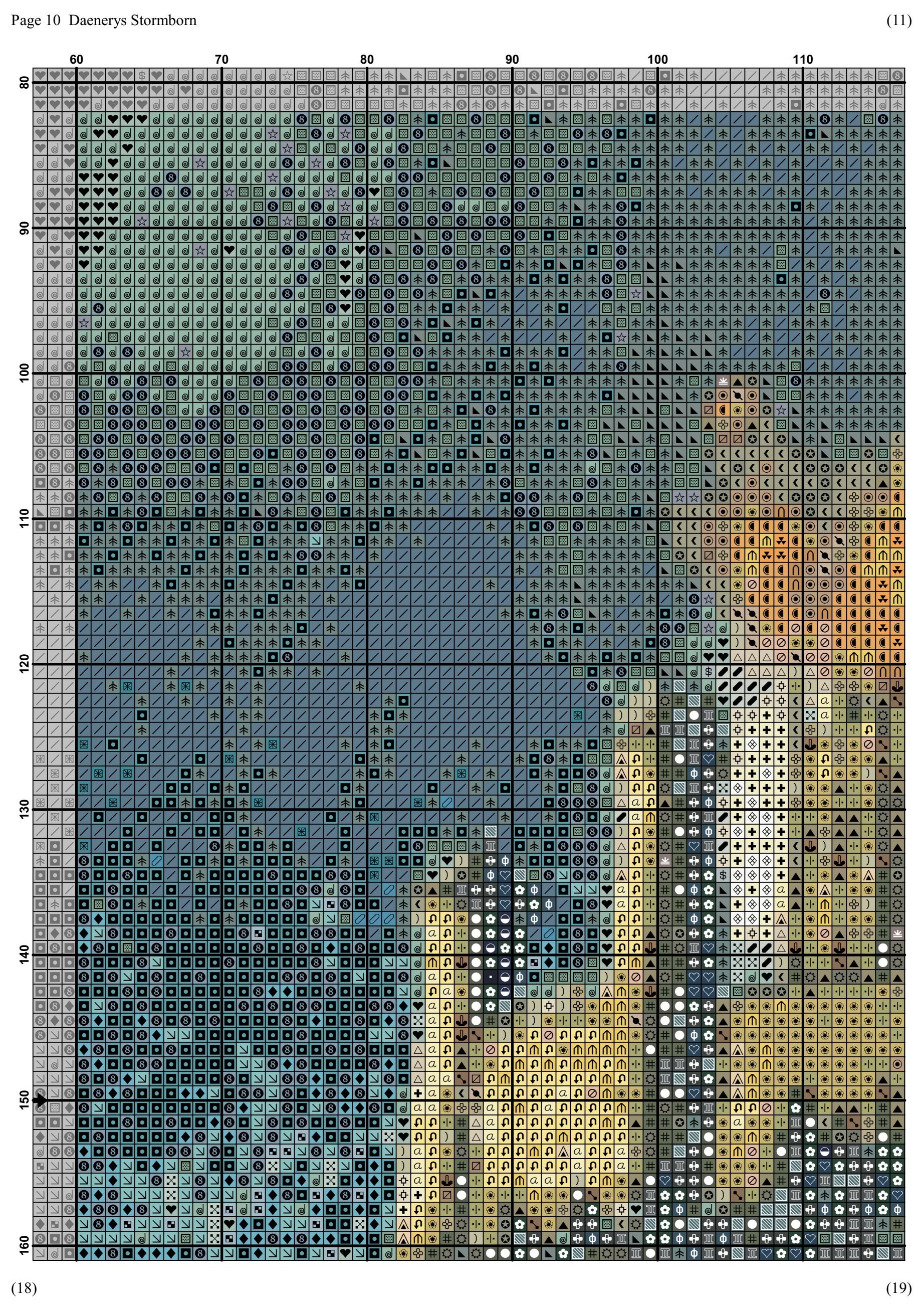 Game of Thrones Cross Stitch Pattern Daenerys Cross Stitch Etsy