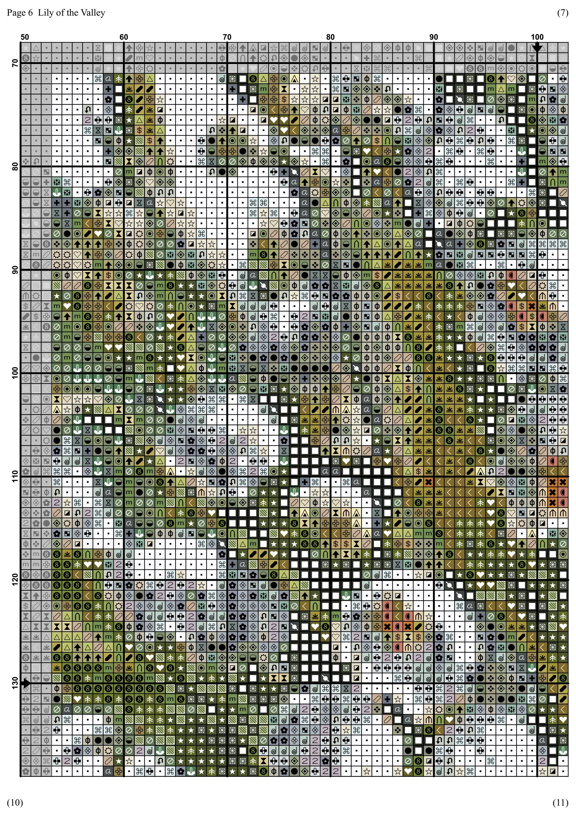 Flower cross stitch pattern Lily of the Valley cross stitch - Etsy España