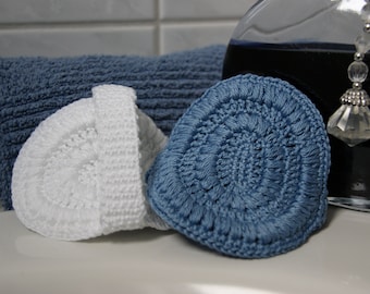 Eco Friendly Body Scrubbie and Bath or Shower Sponge - Double Layered - Crochet Pattern - PDF in 4 languages: US & UK English, German, Dutch