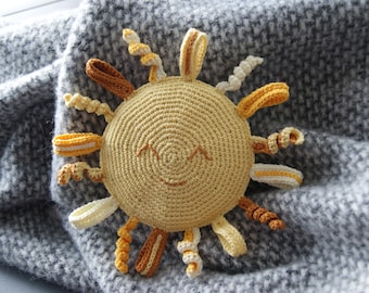 Happy Sun Baby Crinkle Toy (PDF Crochet Pattern)