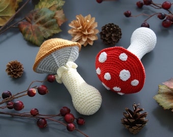 Neat Mushroom Rattle (PDF Crochet Pattern)