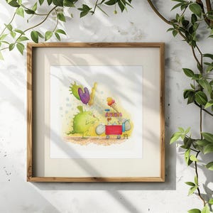 Funny Art Print – Ice Cream Truck – Ice Cream Season – Original Illustration