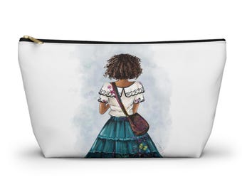 Colección Encanto: Arte de moda inspirado en Mirabelle - Bolsa para accesorios con fondo en T