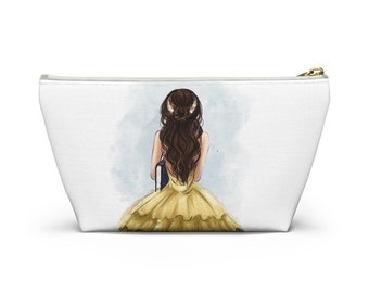 Princess Collection: Belle inspired Fashion Art - Accessory Pouch w T-bottom