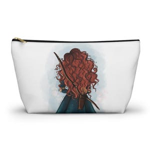 Merida Inspired Accessory Pouch, Princess Collection Makeup Bag, Travel Organizer