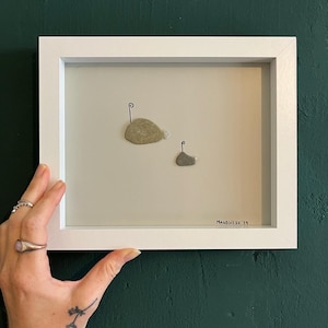Walfamilie Wal Walmama Walbaby Walkuh Meerestiere Seeglasbild Meerglasbild Strandglas Insel Rügen