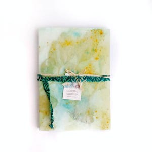 Quaderno A5 cucito a mano, con ecoprint, carta riciclata, Ecoprint 5