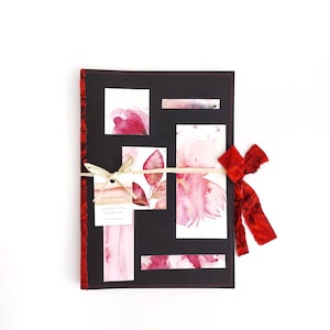 Quaderno A5 dipinto, in carta riciclata, Collage Acquarello