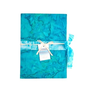 Quaderno A5 fatto a mano, in carta riciclata, Batik Blu