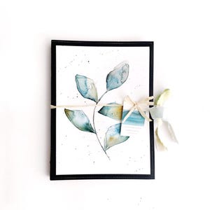 Quaderno A5 Artigianale con Acquarello Botanico, carta riciclata