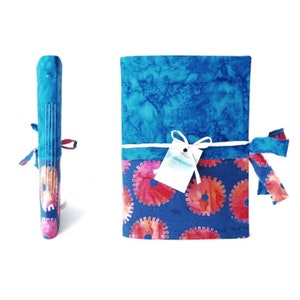 Batik Mix Bluette, Quaderno A5 fatto a mano, in carta riciclata
