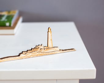 St Mary's Lighthouse Wood Ornament