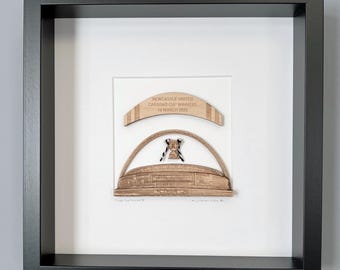 Newcastle United Wembley Carabao Cup Winners Picture in Black Box Frame