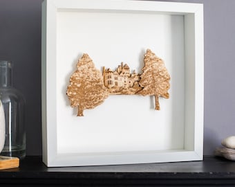 National Trust Cragside In White Frame