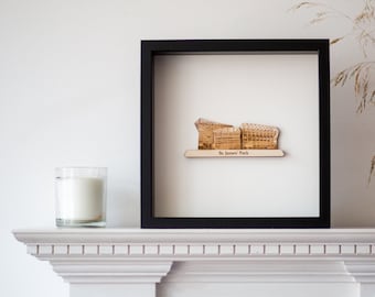 St James Park Newcastle United In Wood Black Frame