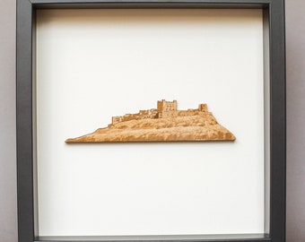 Bamburgh Castle In Wood Black Frame