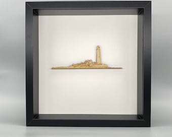 St Mary's Lighthouse In Black Frame