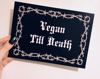 Vegan Till Death A5