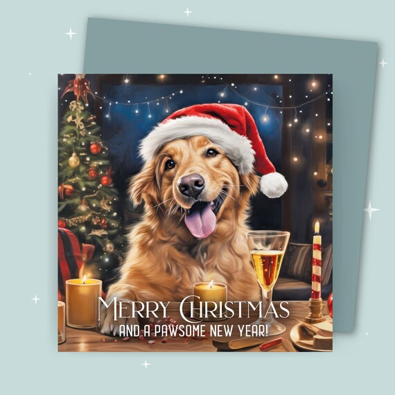 Merry christmas hotsell golden retriever