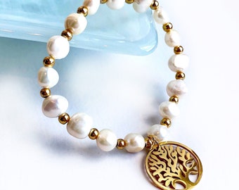 Genuine Freshwater pearl bracelet adjustable