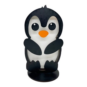 Penguin Bank - Money Bank, Piggy Bank, Wood Gift for Kids, Penguin Money Bank, Wooden Piggy Bank, Wood Piggy Bank
