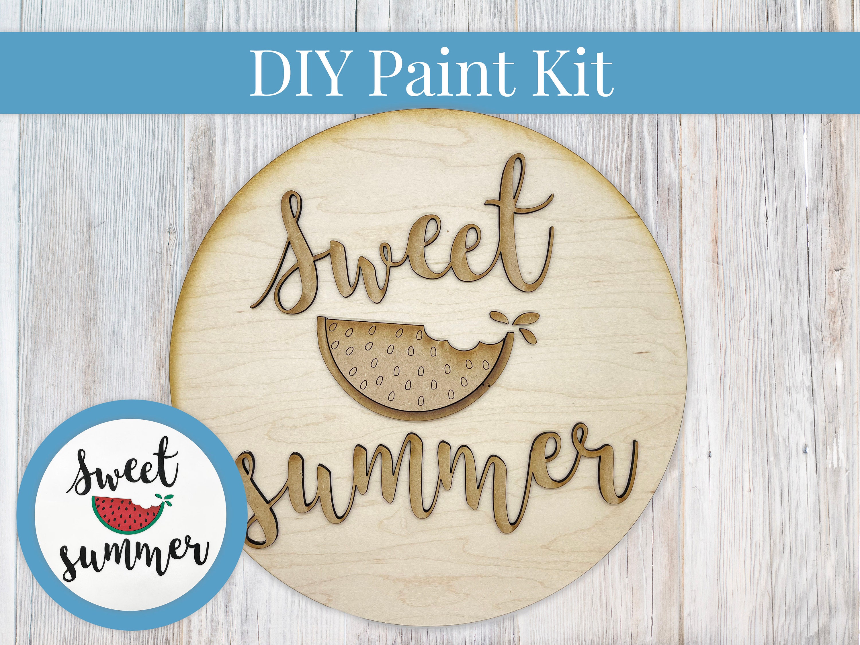 DIY Watermelon Paint Kit, Adult Paint Party, Sign Kit