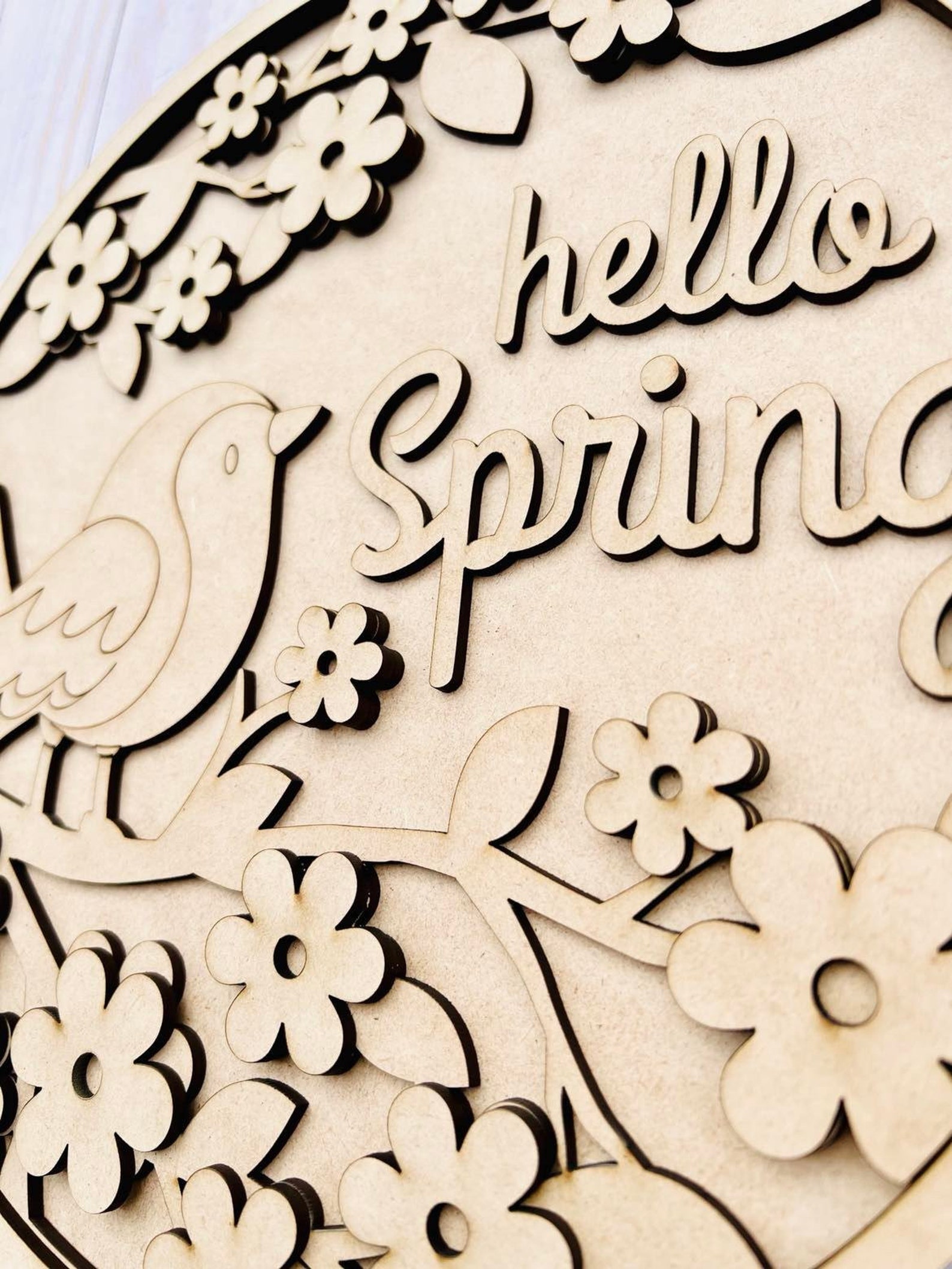 DIY Sign Kit - Birdie Hello Spring Sign, Welcome Sign, DIY Kit, Paint ...