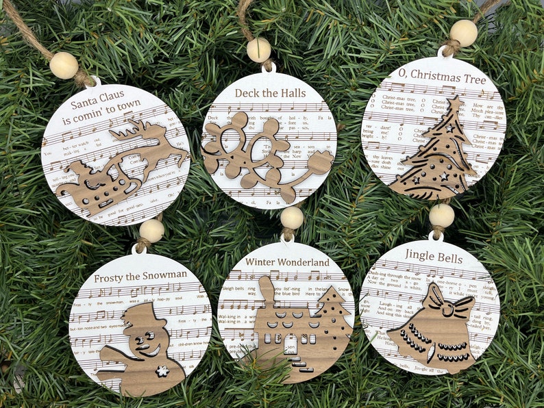 Christmas Carols Ornament Jingle Bells Christmas Songs Ornaments