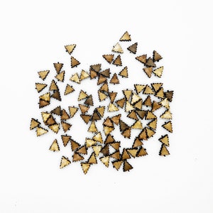 Wood Confetti - 100 BLANK 1/2&quot; Wood Trees, Christmas Trees, Wood Confetti Trees, Rustic Wedding Decor, Table Decorations, Small Wooden Trees
