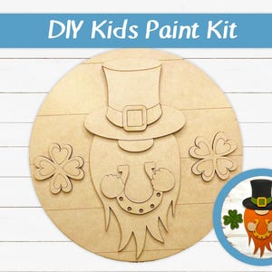 DIY Kids Paint Kit - Gnome St. Patrick&#39;s Day Kit, Kids Paint Project, DIY Kit, Childrens Craft Project, Kids Craft Kit, Birthday Party