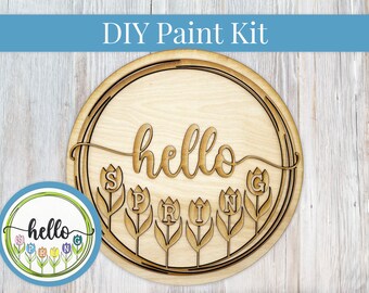 DIY Sign Kit - Welcome Lily Round Sign, Love Sign, Welcome Sign, DIY ...