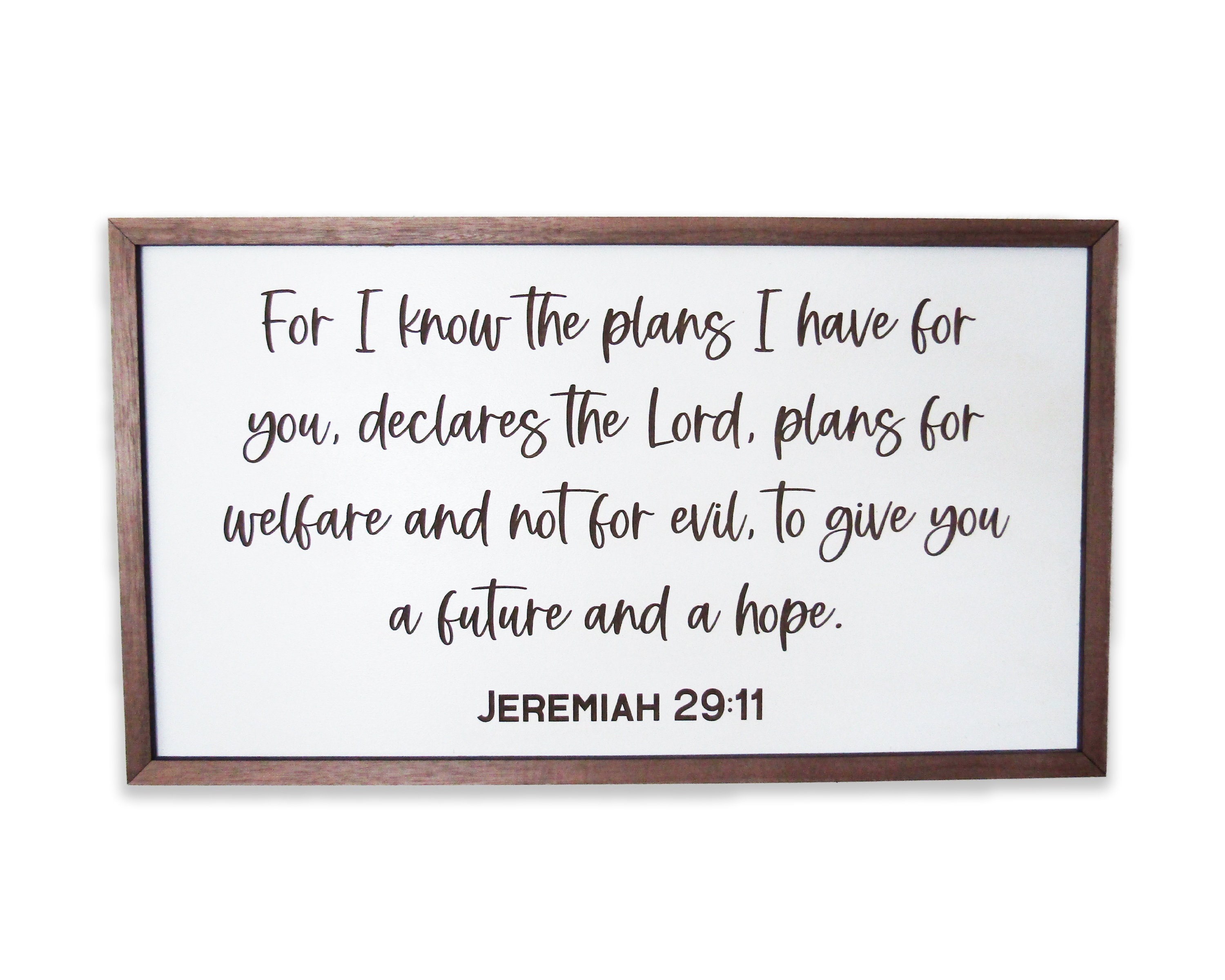 Decoración de la pared de las Escrituras Porque sé los | Etsy