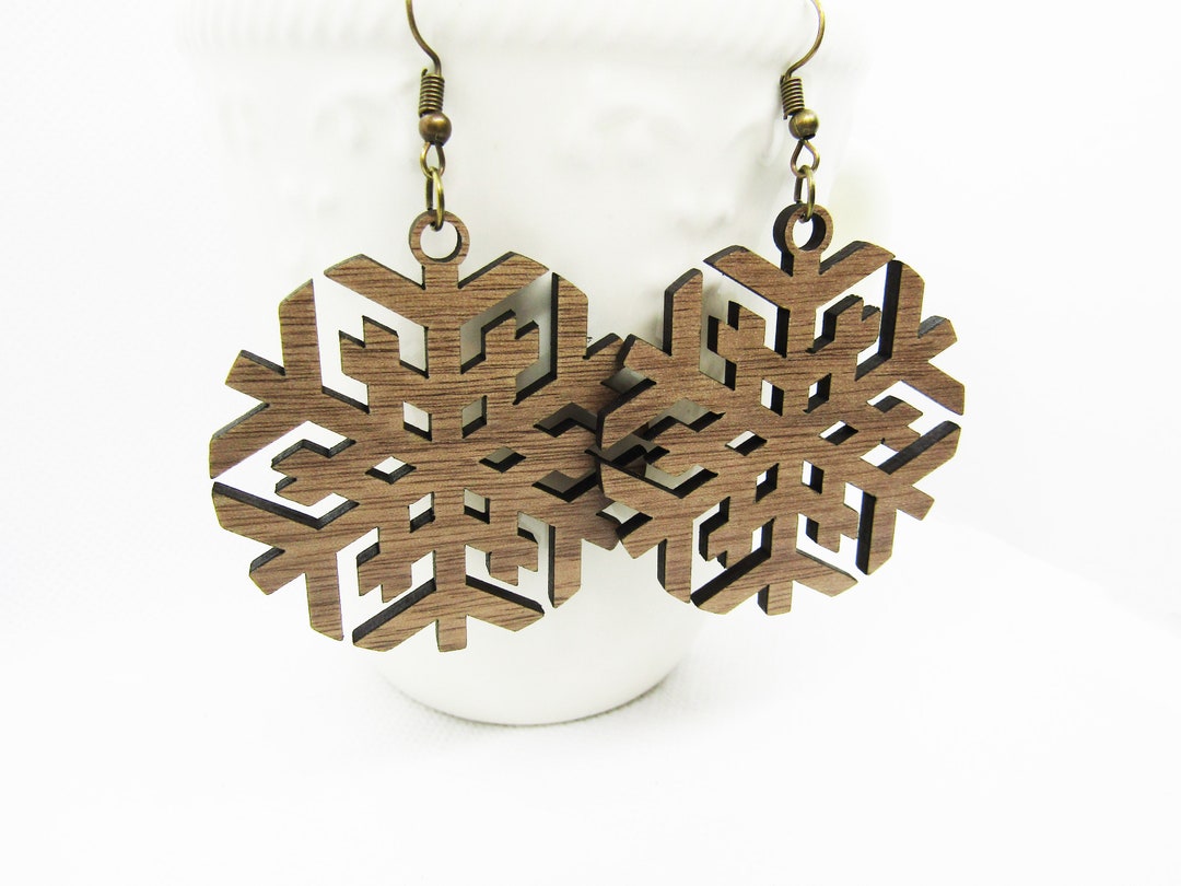 Boucle D Oreille Flocon De Neige www.etsy.com
