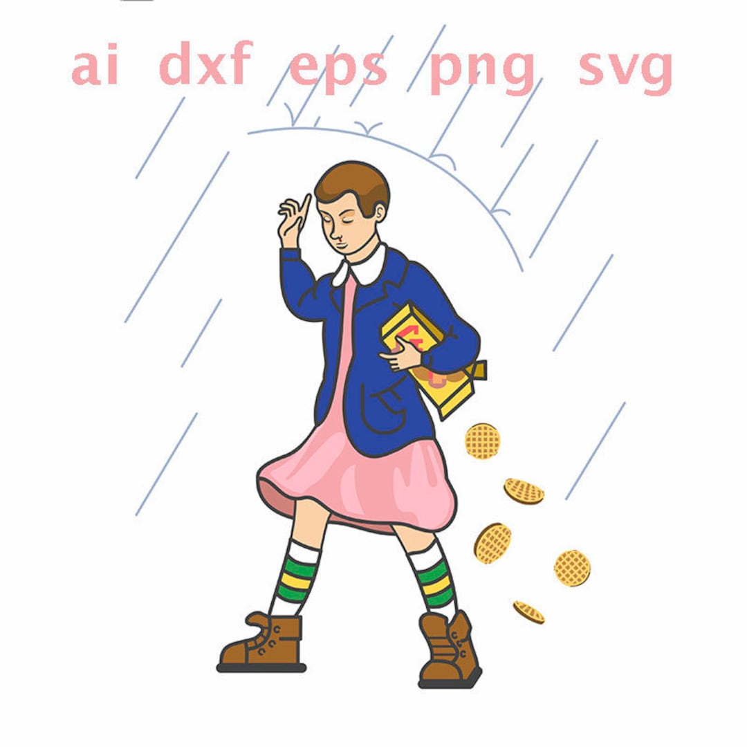 Eleven Stranger Things Clipart Morton Salt Girl Printable Digital