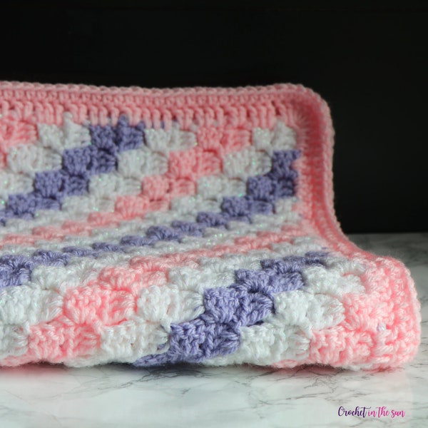 Corner to Corner Striped Blanket Crochet pattern, INSTANT PDF DOWNLOAD, C2C Chart, C2C blanket pattern, Corner to Corner crochet pattern