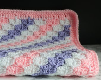 C2C Striped Blanket Crochet Pattern, Beginner Friendly (PDF Download)