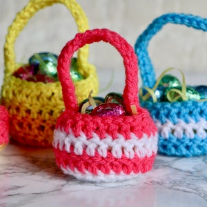 Mini easter basket pattern, Crochet Basket pattern, mini easter basket, INSTANT PDF DOWNLOAD, spring crochet, beginner crochet