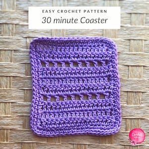 Crochet coaster pattern, Crochet coaster, INSTANT PDF DOWNLOAD, beginner crochet pattern, kitchen coaster, gift idea, eco-friendly