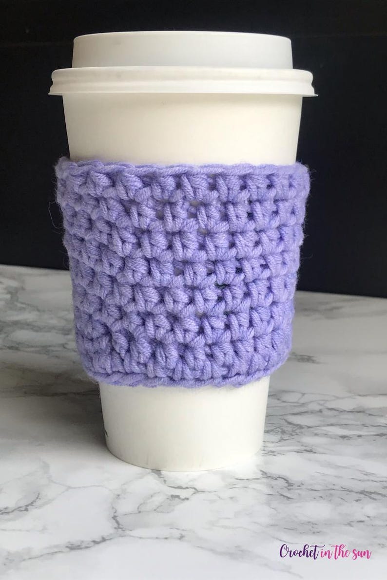 Crochet Cup Cozy Pattern, Easy 30-Minute Beginner Project (PDF Download) image 2