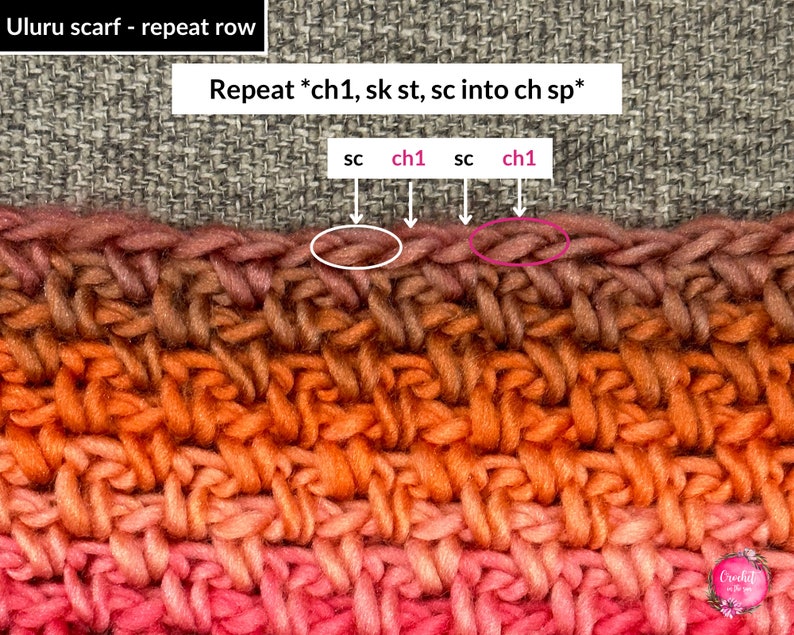 Moss stitch crochet scarf, Crochet scarf pattern, INSTANT PDF DOWNLOAD, moss stitch scarf, crochet pattern, easy crochet pattern image 9