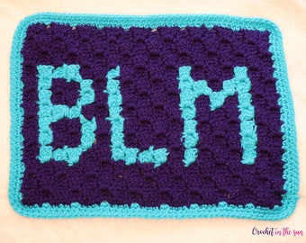 Corner to Corner BLM Crochet pattern, c2c chart, Instant PDF DOWNLOAD, Black Lives Matter, Corner to Corner crochet pattern, blm crochet